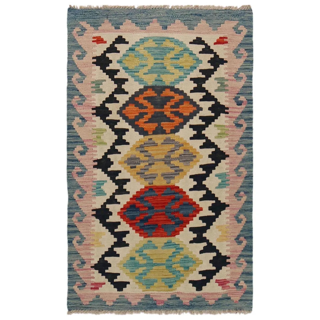Afghan Kilim Rug 2' 7" x 4' 3" Flat-Weave | No. AL11267