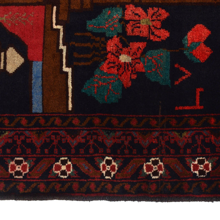 Afghan Pictorial Rug 3' 3" x 4' 10" Hand-Knotted | No. AL11320