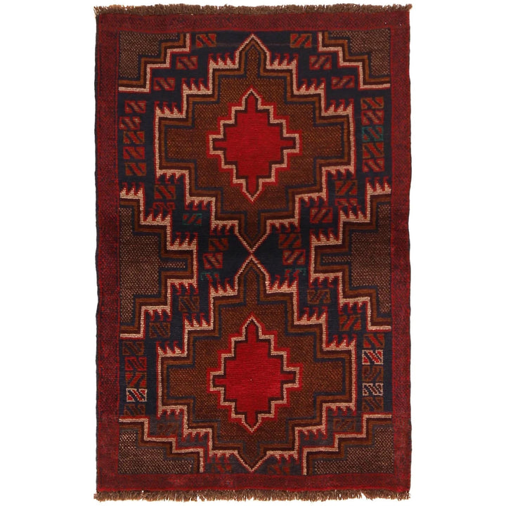 Afghan Baluchi Rug 2' 10" x 4' 6" Hand-Knotted | No. AL11346