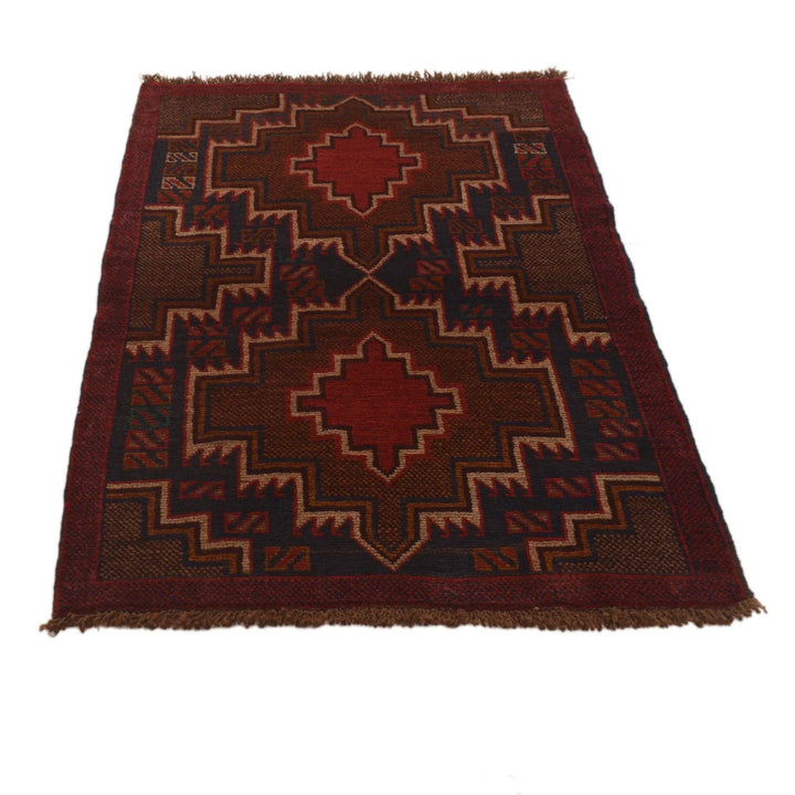 Afghan Baluchi Rug 2' 10" x 4' 6" Hand-Knotted | No. AL11346