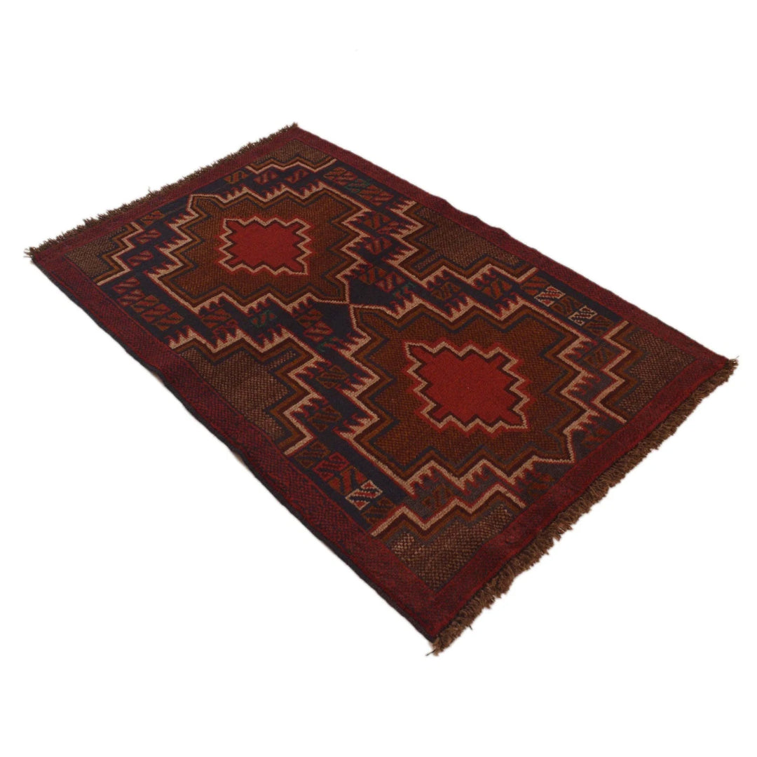 Afghan Baluchi Rug 2' 10" x 4' 6" Hand-Knotted | No. AL11346