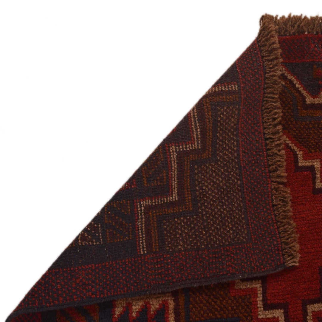 Afghan Baluchi Rug 2' 10" x 4' 6" Hand-Knotted | No. AL11346