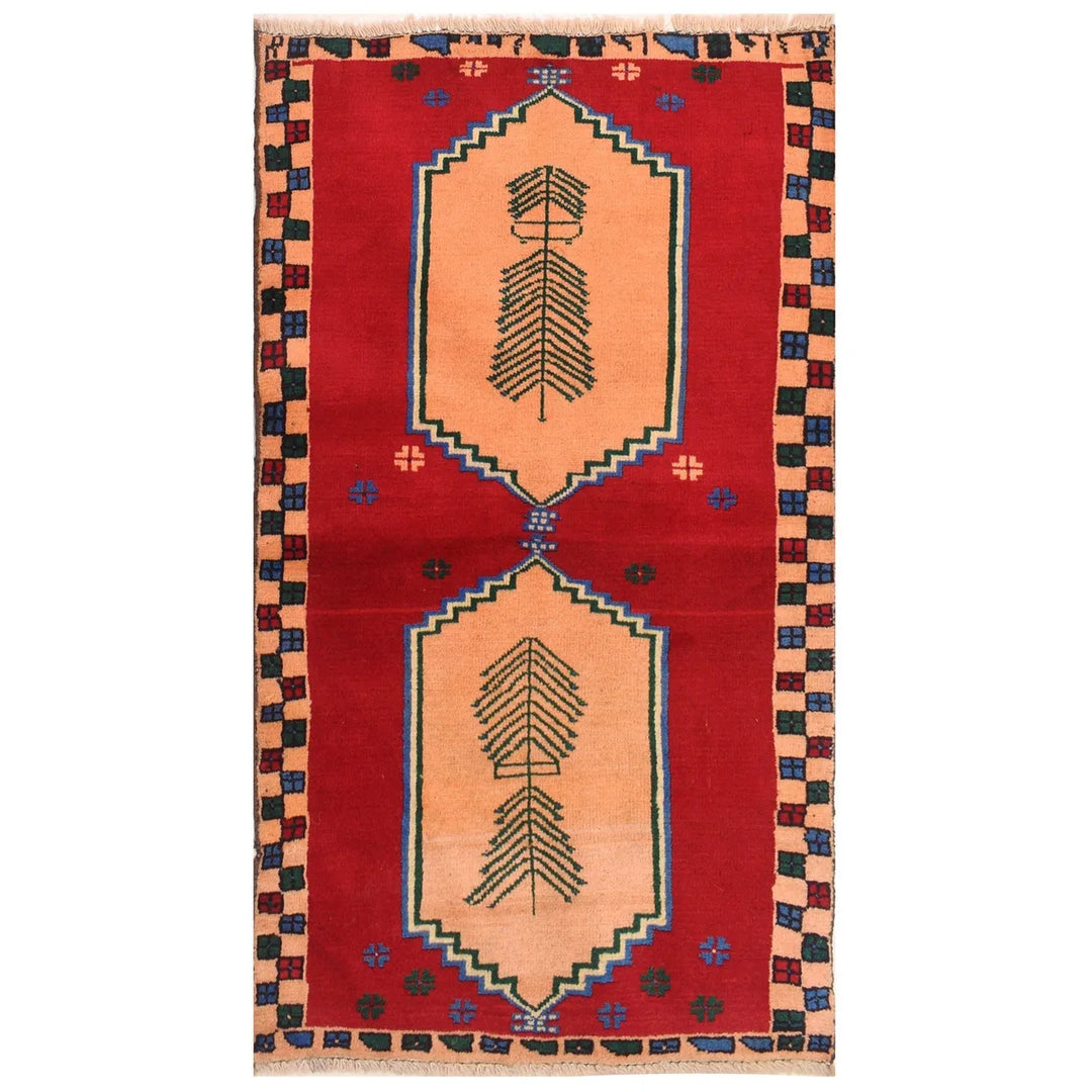 Afghan Baluchi Rug 2' 3" x 4' 1" Hand-Knotted | No. AL11348