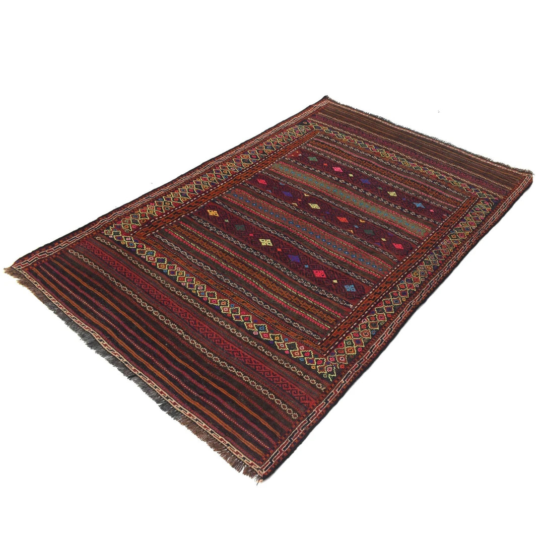 Afghan Laghari Kilim Rug 4' 0" x 6' 4" Hand-Knotted | No. AL11524