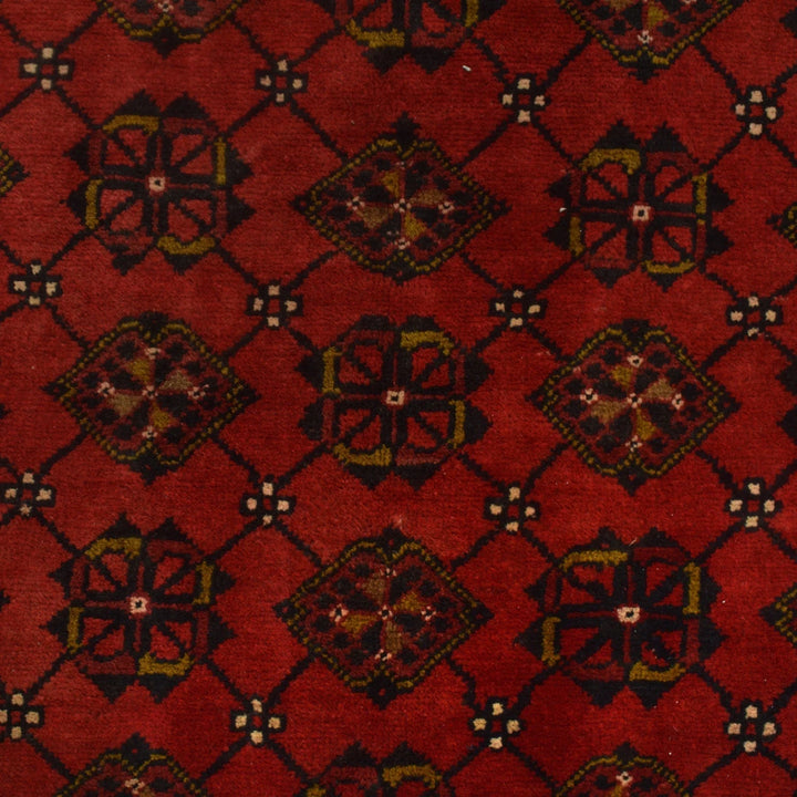 Red Afghan Khal Mohammadi Rug 7' 1" x 9' 11" Hand-Knotted | No. AL11652