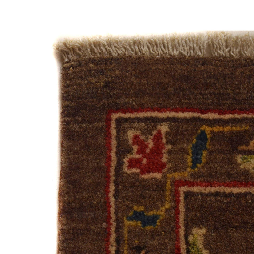 Tan Afghan Sultani Rug 3' 2" x 4' 11" Hand-Knotted | No. AL11678