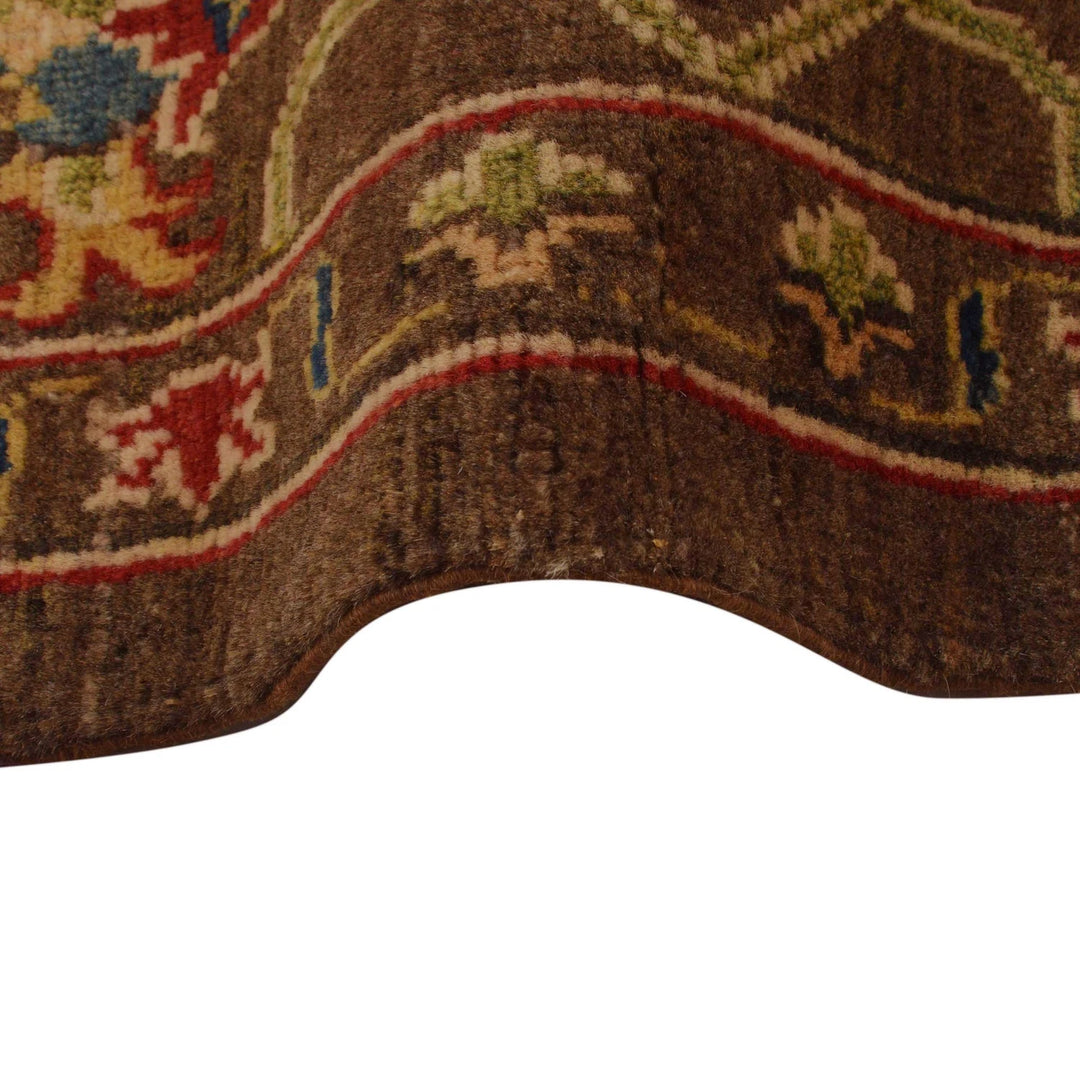 Tan Afghan Sultani Rug 3' 2" x 4' 11" Hand-Knotted | No. AL11678