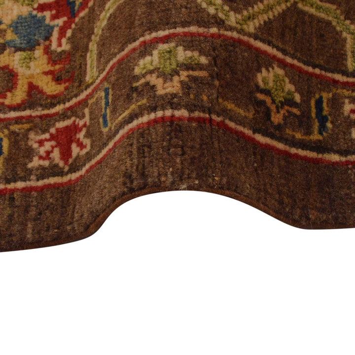 Tan Afghan Sultani Rug 3' 2" x 4' 11" Hand-Knotted | No. AL11678