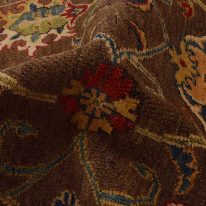 Tan Afghan Sultani Rug 3' 2" x 4' 11" Hand-Knotted | No. AL11678