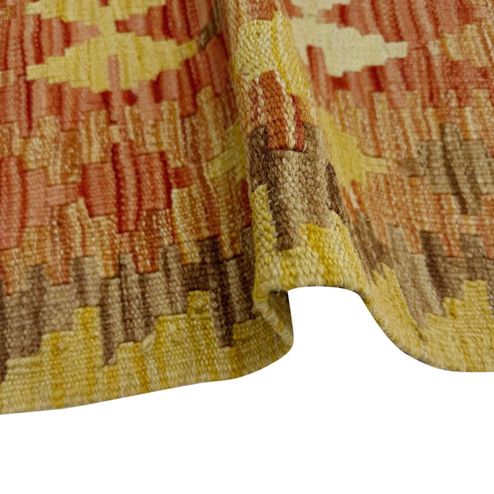 Afghan Vegetable Kilim Rug 3' 7" x 4' 5" Flat-Weave | No. AL116946