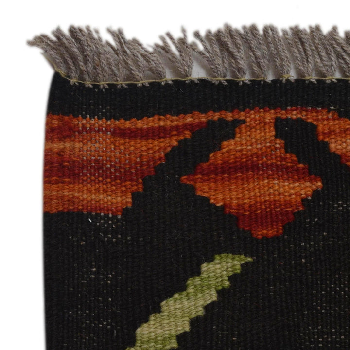 Afghan Kilim Rug 4'11" x 6'8" Flat-Weave | No. AL11814