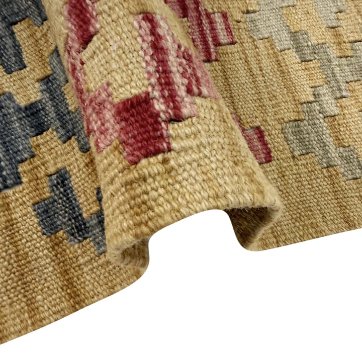 Afghan Vegetable Kilim Rug 3' 2" x 4' 11" Flat-Weave | No. AL118936