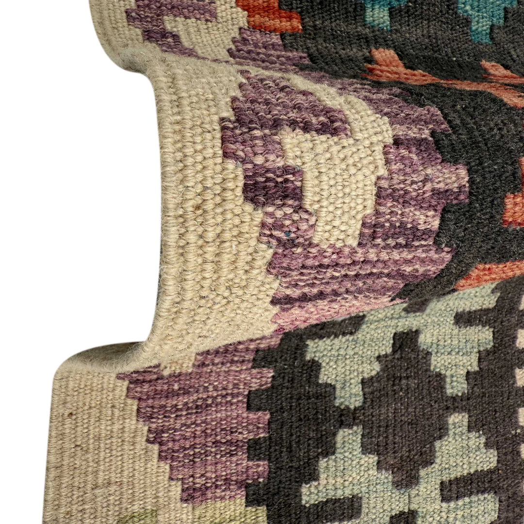 Afghan Vegetable Kilim Rug 6'9" x 9'11" Flat-Weave | No. AL11896