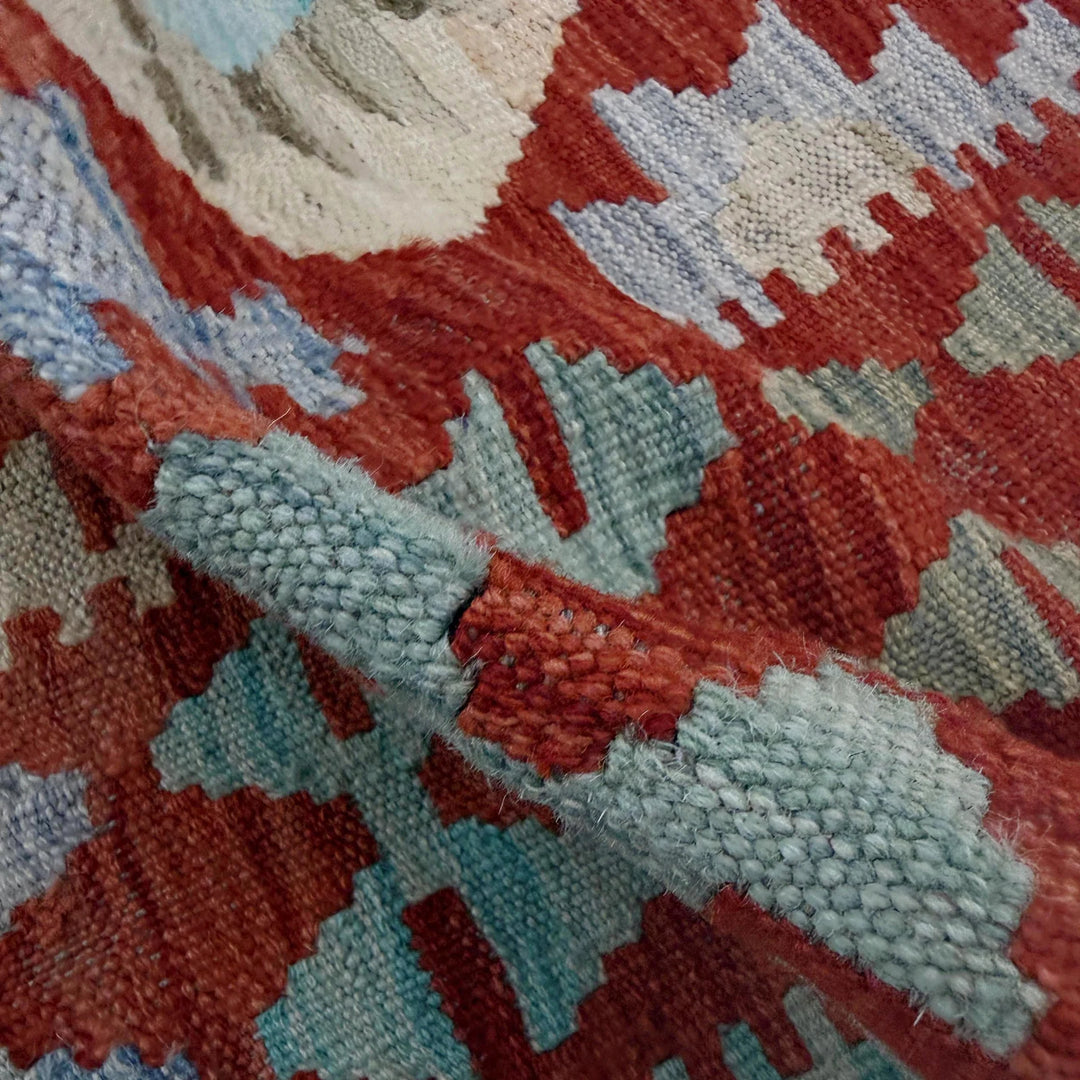 Afghan Vegetable Kilim Rug 2' 8" x 6' 3" Flat-Weave | No. AL119743