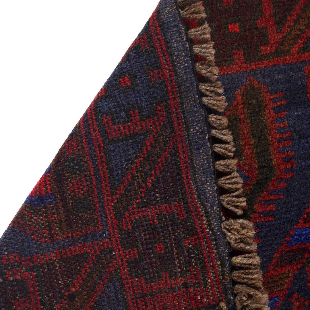 Dark Blue Afghan Baluchi Rug 2' 11" x 4' 6" Hand-Knotted | No. AL11985