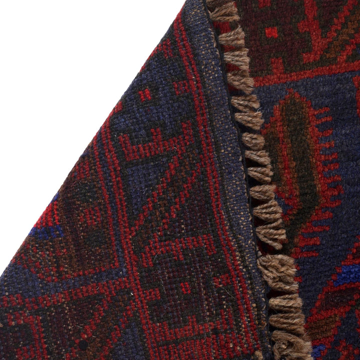 Dark Blue Afghan Baluchi Rug 2' 11" x 4' 6" Hand-Knotted | No. AL11985