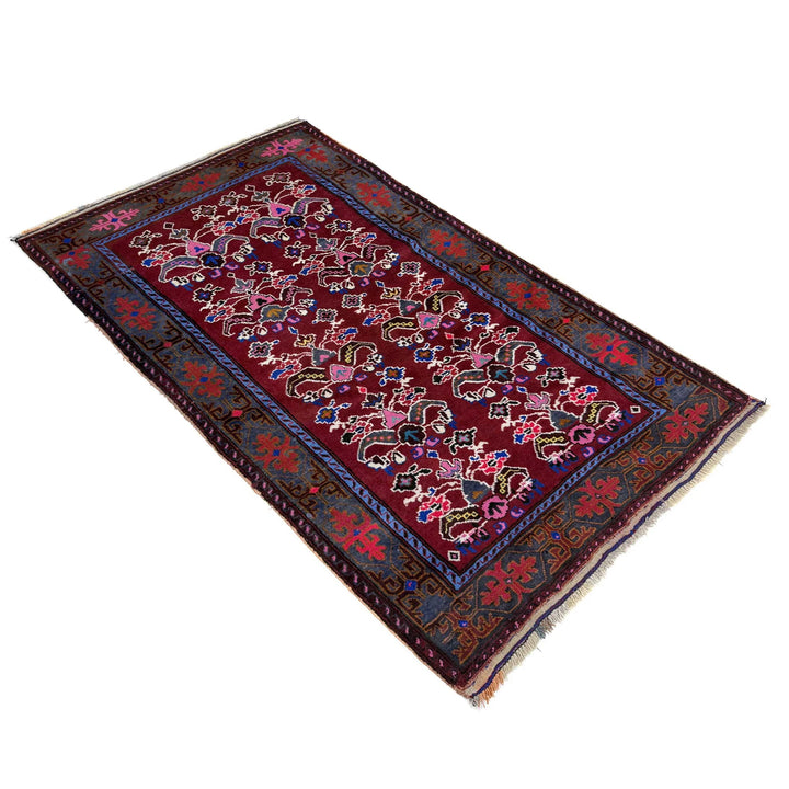 Multicolor Afghan Baluchi Rug 3' 3" x 5' 6" Hand-Knotted | No. AL12300