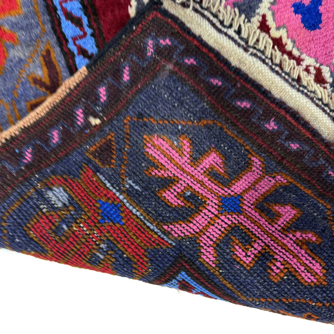 Multicolor Afghan Baluchi Rug 3' 3" x 5' 6" Hand-Knotted | No. AL12300