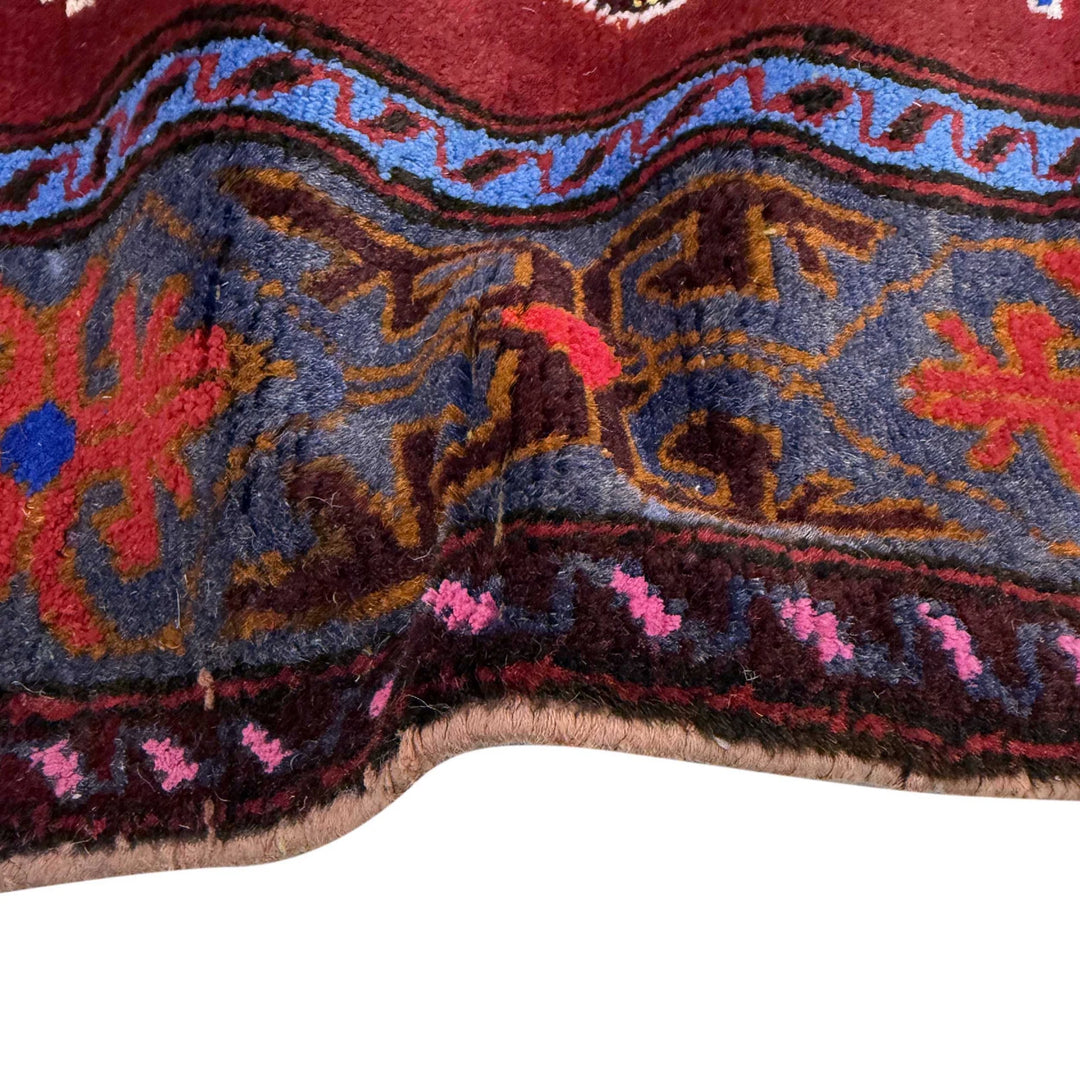 Multicolor Afghan Baluchi Rug 3' 3" x 5' 6" Hand-Knotted | No. AL12300