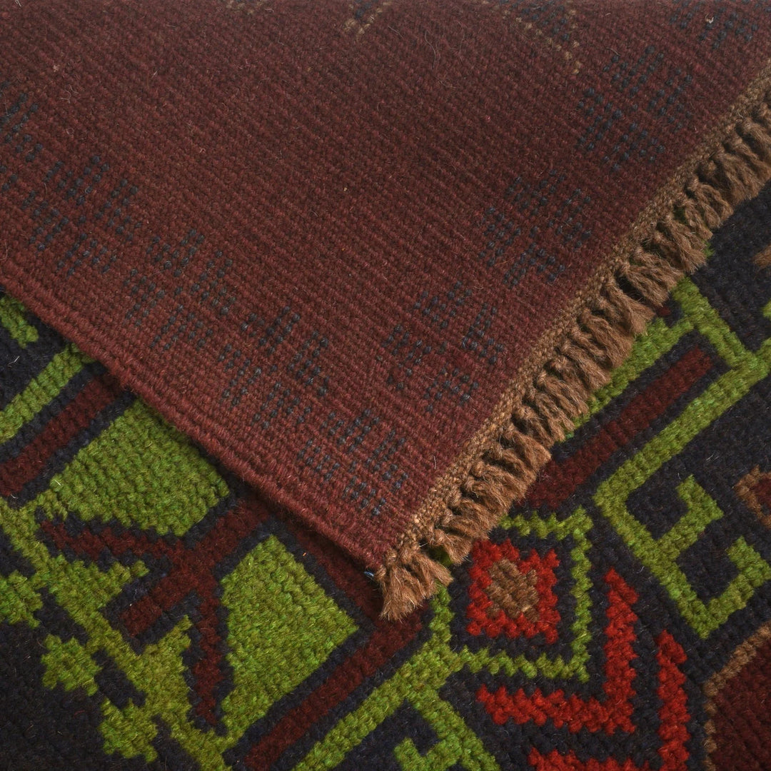 Afghan Baluchi Rug 4' 1" x 6' 4" Hand-Knotted | No. AL12381