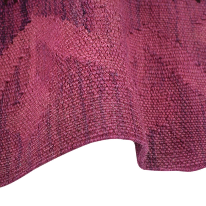 Pink Afghan Overdyed Kilim Rug 4' 1" x 5' 7" Flat-Weave | No. AL12539