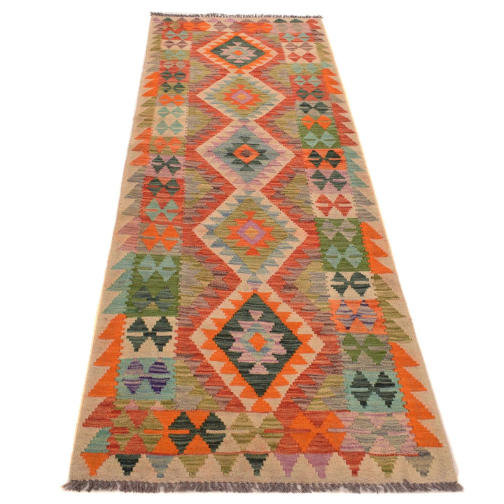 Afghan Oriental Kilim Rug 2' 9" x 8' 0" Hand-Knotted | No. AL12553