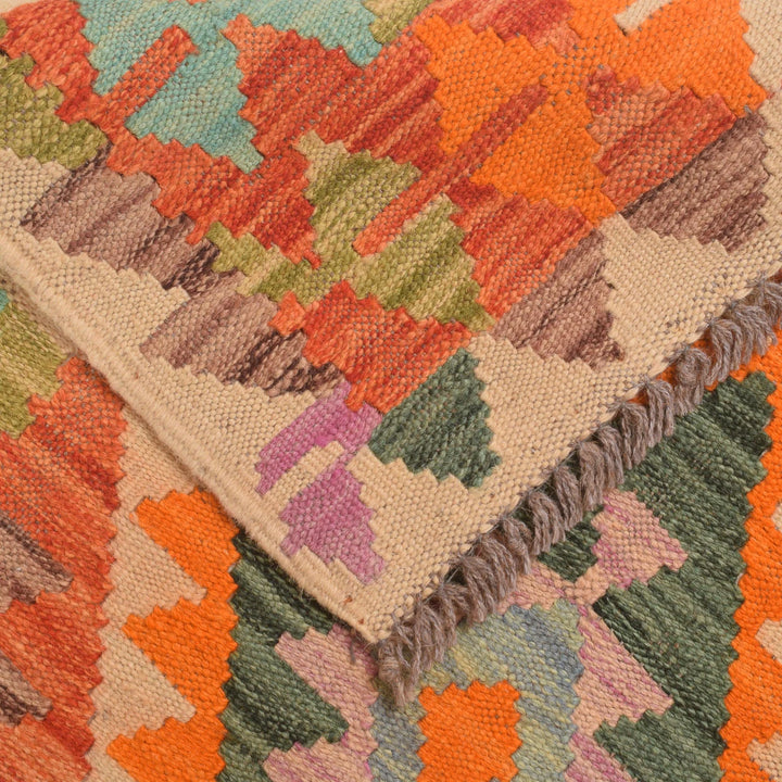 Afghan Oriental Kilim Rug 2' 9" x 8' 0" Hand-Knotted | No. AL12553
