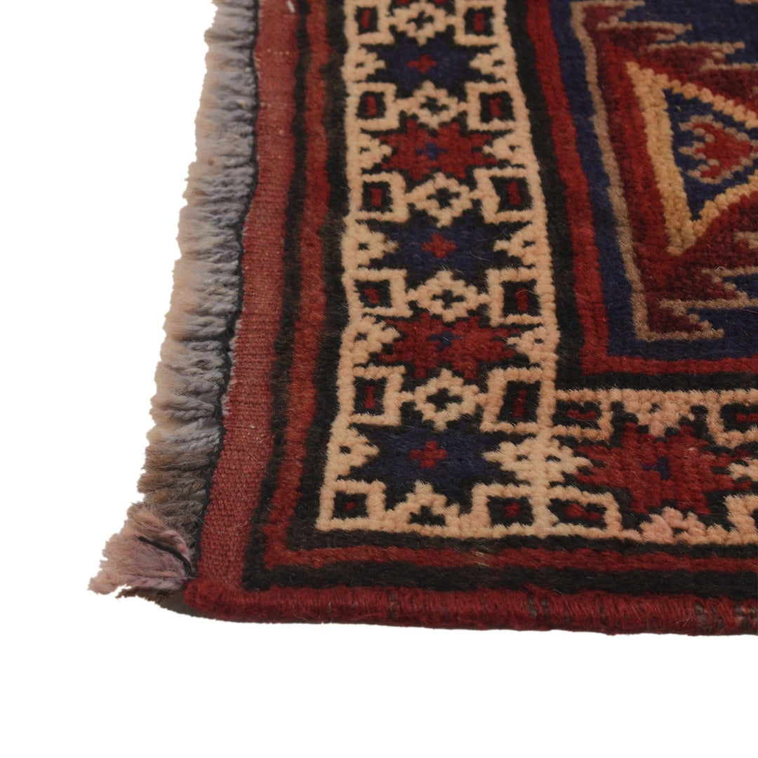 Afghan Baluchi Rug 2' 9" x 4' 4" Hand-Knotted | No. AL12610