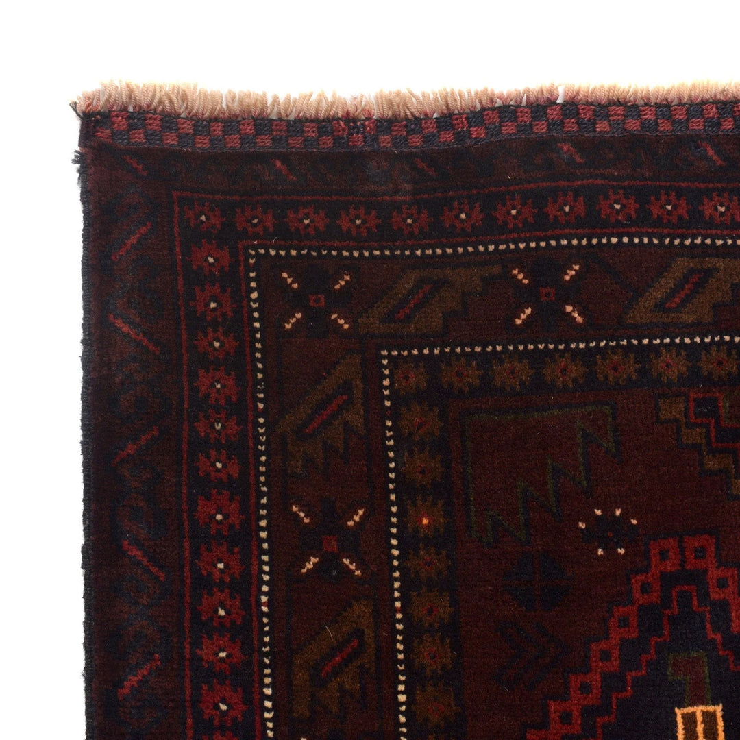 Afghan Baluchi Rug 4' 4" x 6' 8" Hand-Knotted | No. AL12664