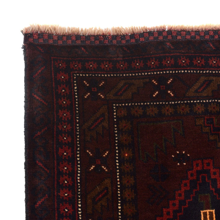 Afghan Baluchi Rug 4' 4" x 6' 8" Hand-Knotted | No. AL12664