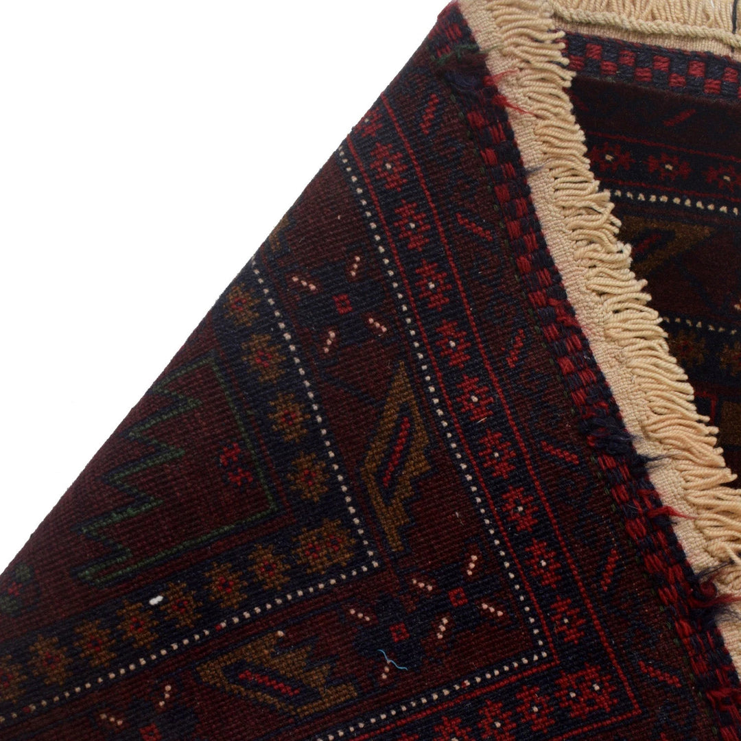 Afghan Baluchi Rug 4' 4" x 6' 8" Hand-Knotted | No. AL12664