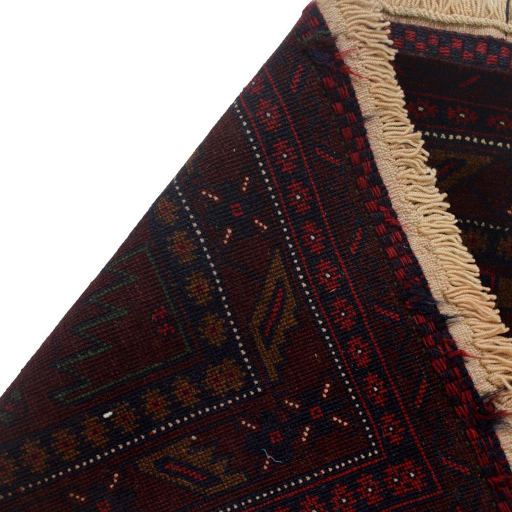 Afghan Baluchi Rug 4' 4" x 6' 8" Hand-Knotted | No. AL12664