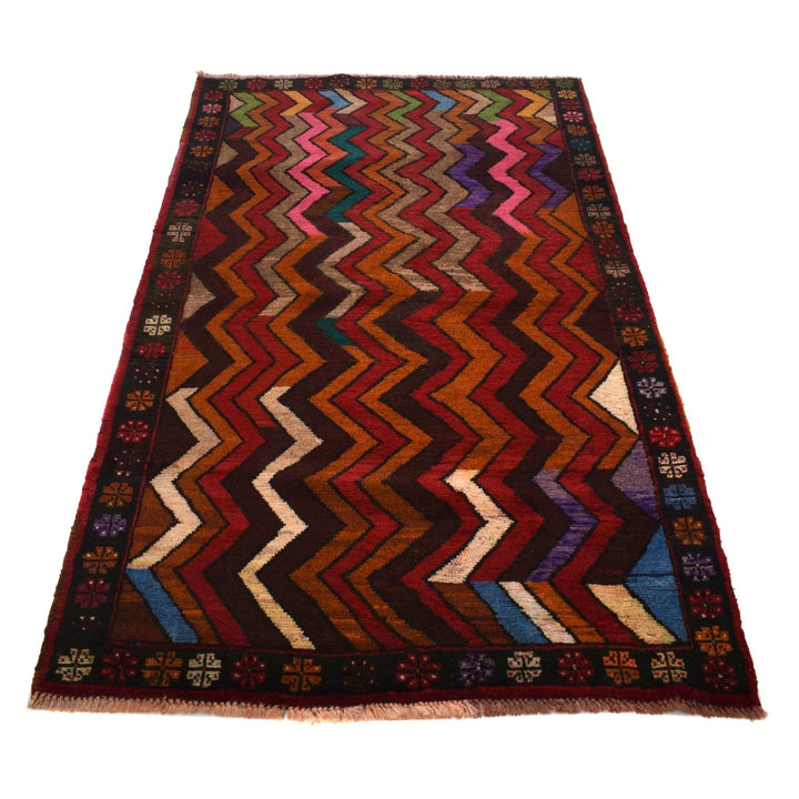 Afghan Baluchi Rug 3' 9" x 6' 4" Hand-Knotted | No. AL12726