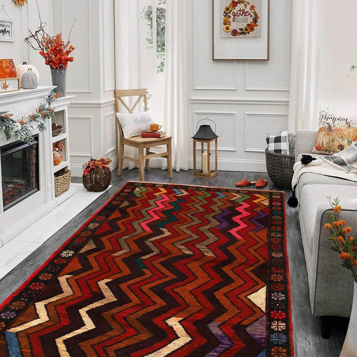 Afghan Baluchi Rug 3' 9" x 6' 4" Hand-Knotted | No. AL12726