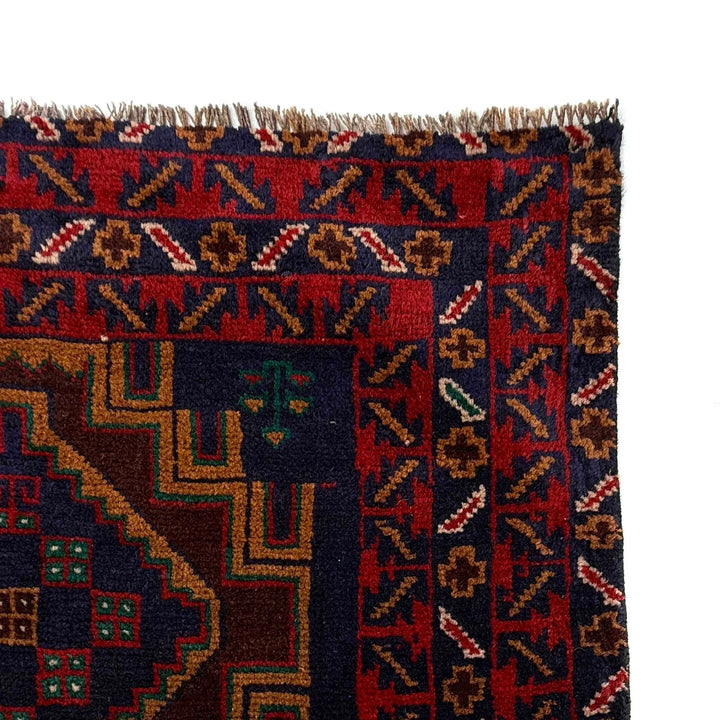Afghan Baluchi Rug 2' 9" x 6' 5" Hand-Knotted | No. AL12767