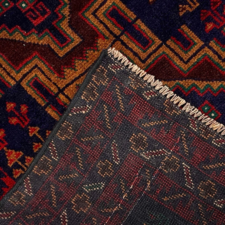 Afghan Baluchi Rug 2' 9" x 6' 5" Hand-Knotted | No. AL12767