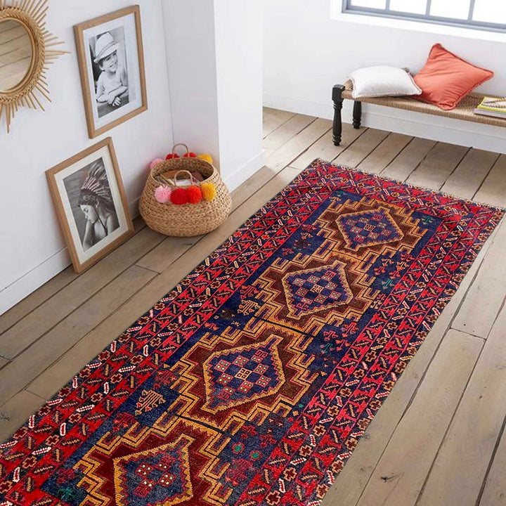 Afghan Baluchi Rug 2' 9" x 6' 5" Hand-Knotted | No. AL12767
