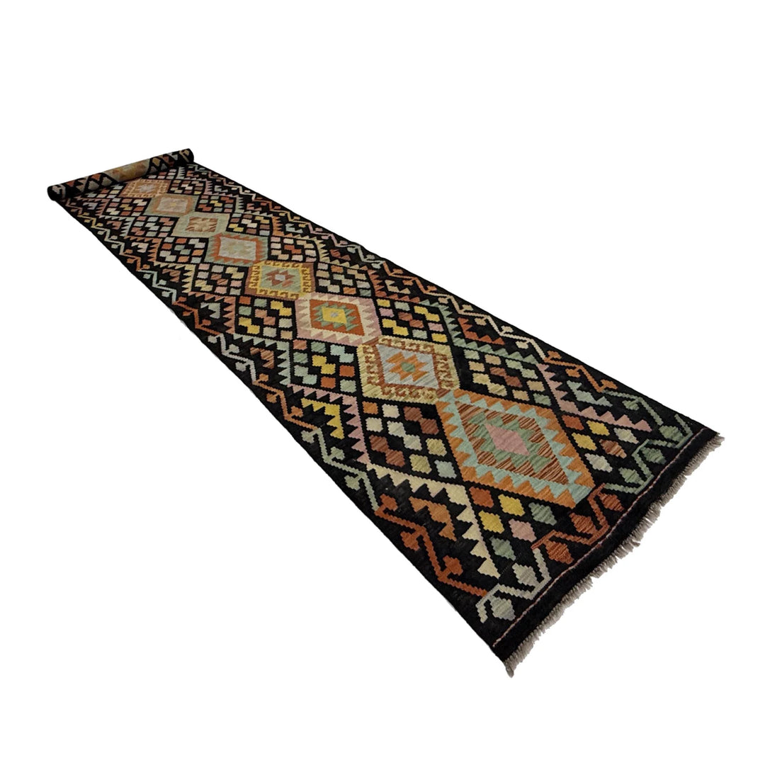 Afghan Vegetable Kilim Rug 2' 11" x 15' 10" Flat-Weave | No. AL128324