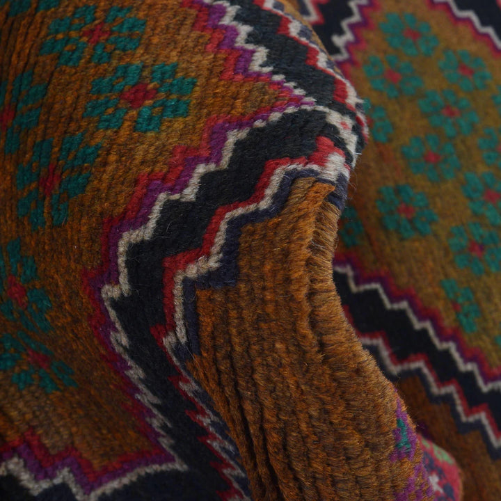 Brown Afghan Baluchi Rug 2' 3" x 6' 9" Hand-Knotted | No. AL12844