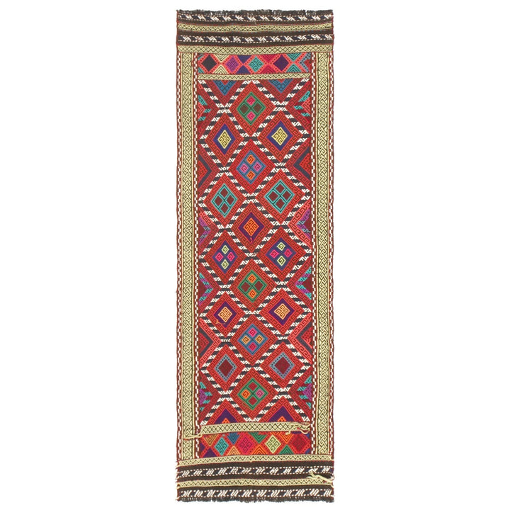 Afghan Kilim Runner 2' 4" x 7' 9" Flat-Weave | No. AL12848
