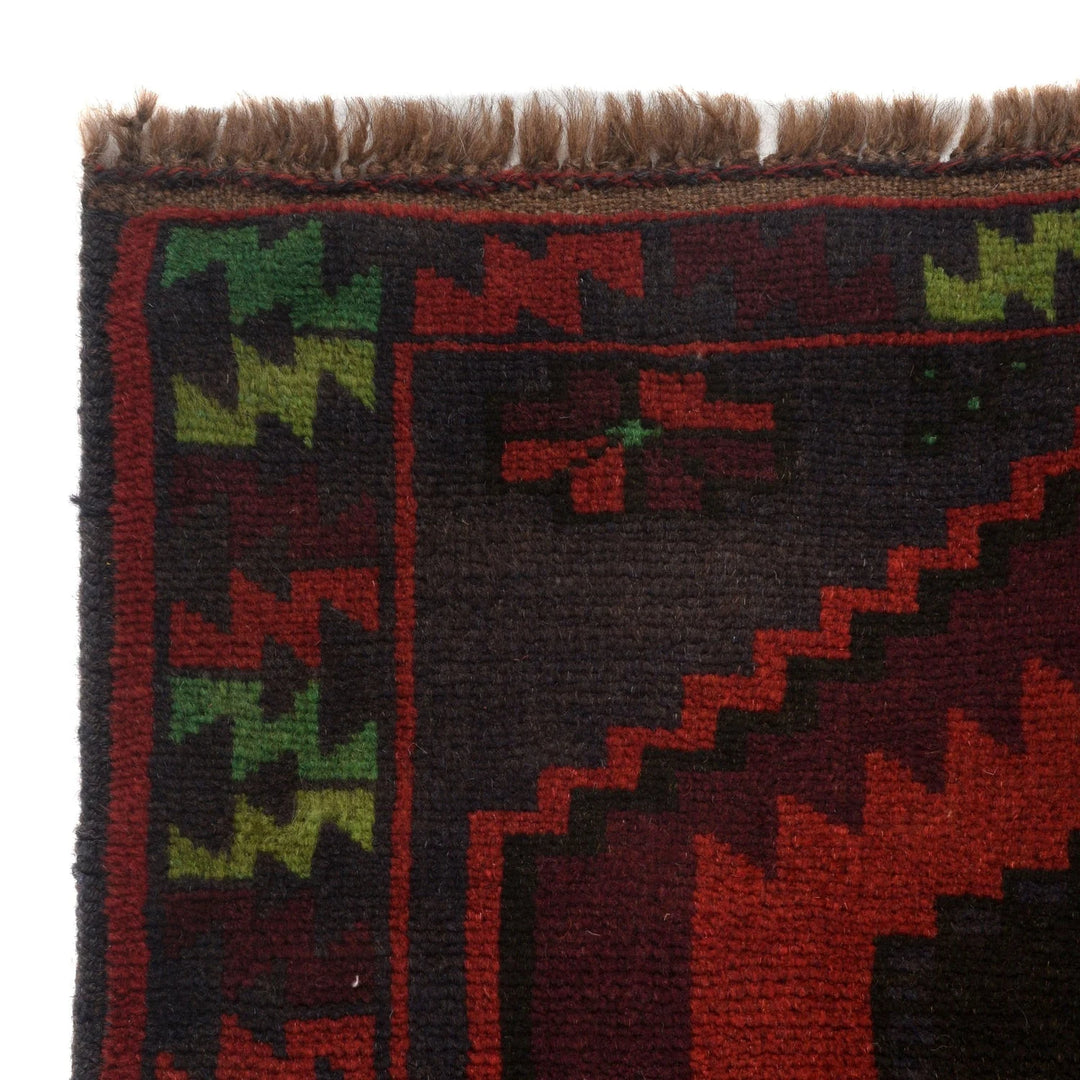 Afghan Baluchi Rug 4' 2" x 6' 8" Hand-Knotted | No. AL12871