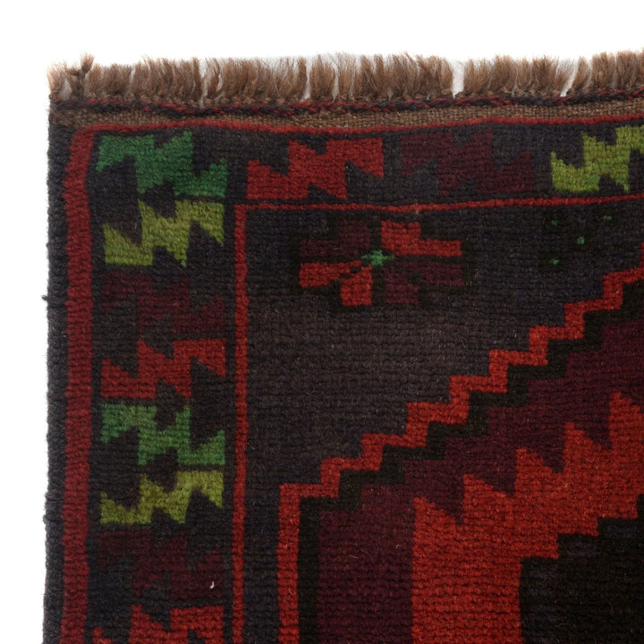 Afghan Baluchi Rug 4' 2" x 6' 8" Hand-Knotted | No. AL12871