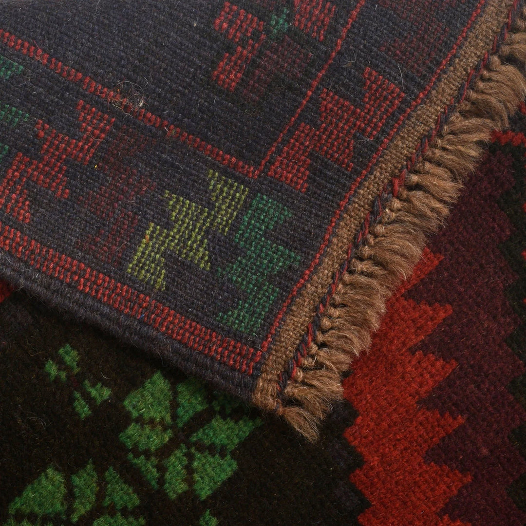 Afghan Baluchi Rug 4' 2" x 6' 8" Hand-Knotted | No. AL12871