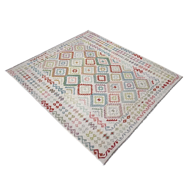 Afghan Kilim Rug 8' 8" x 11' 7" Flat-Weave | No. AL12892