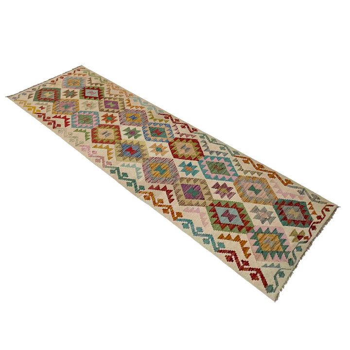 Afghan Kilim Rug 2' 10" x 10' 6" Flat-Weave | No. AL12912