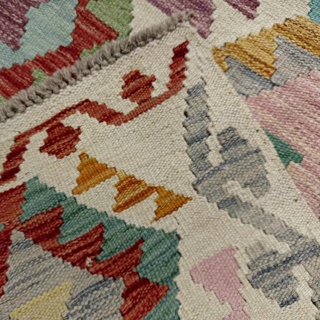 Afghan Kilim Rug 2' 10" x 10' 6" Flat-Weave | No. AL12912