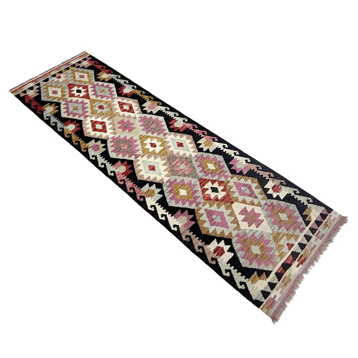 Afghan Vegetable Kilim Rug 2' 8" x 9' 5" Flat-Weave | No. AL129388