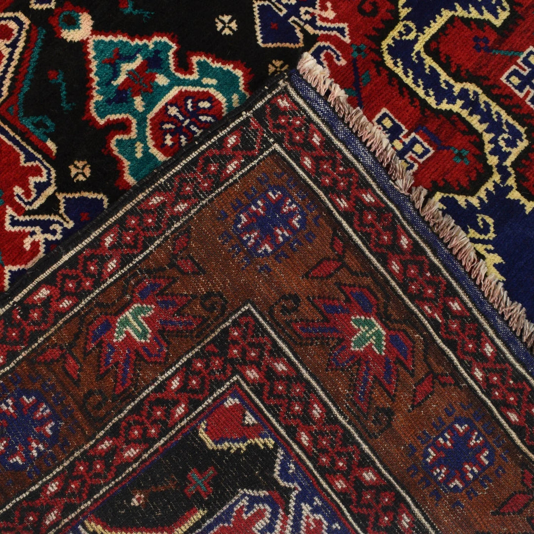 Afghan Baluchi Rug 4' 2" x 6' 4" Hand-Knotted | No. AL12945