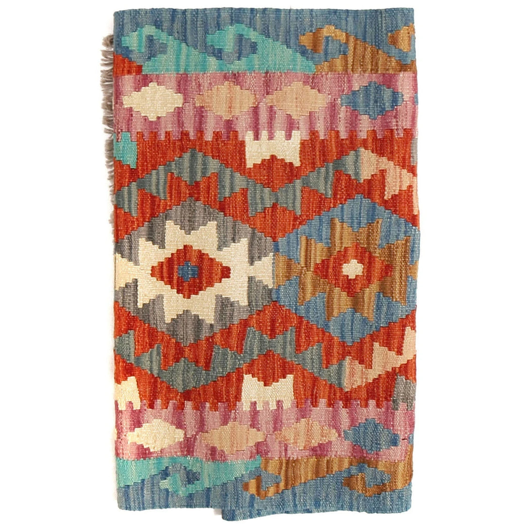 Afghan Kilim Rug 2' 9" x 10' 0" Flat-Weave | No. AL12946