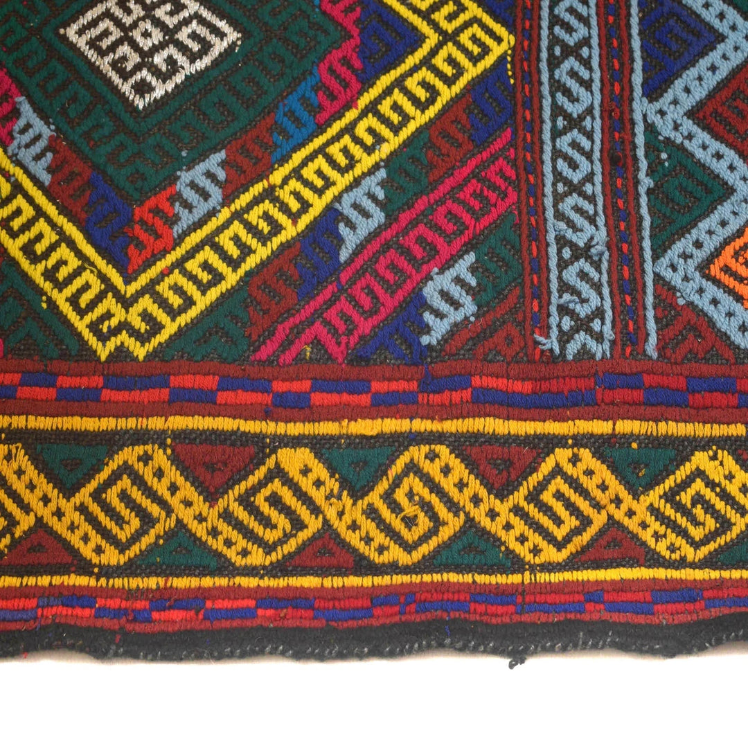 Afghan Suzani Kilim Rug 1' 8" x 5' 3" Flat-Weave | No. AL12948